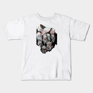 Multiple faces #10 - Psychedelic Ink Drawing with Art Style Kids T-Shirt